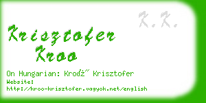 krisztofer kroo business card